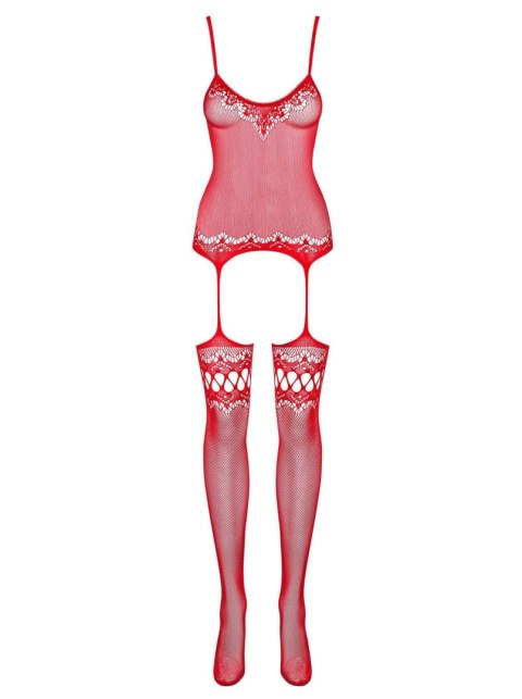 Obsessive - Bodystocking F214 czerwony S/M/L Obsessive - Bodystocking F214 czerwony S/M/L