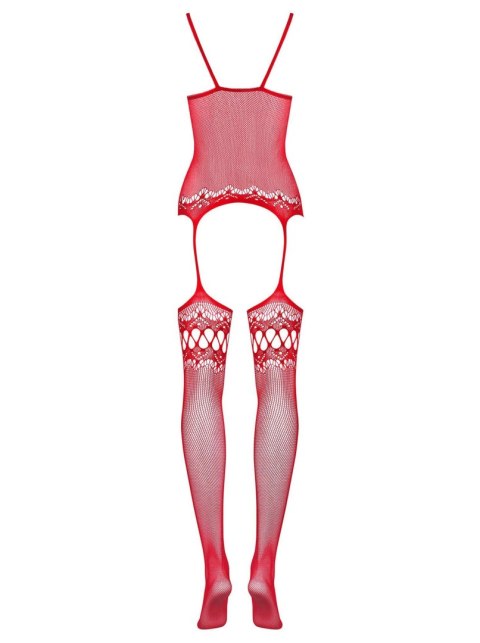 Obsessive - Bodystocking F214 czerwony S/M/L Obsessive - Bodystocking F214 czerwony S/M/L