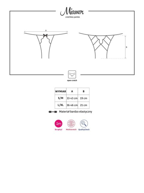 Obsessive - Figi - Miamor figi otwarte S/M Obsessive - Figi - Miamor figi otwarte S/M