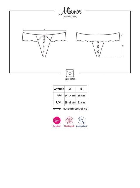 Obsessive - Stringi - Miamor stringi otwarte S/M Obsessive - Stringi - Miamor stringi otwarte S/M