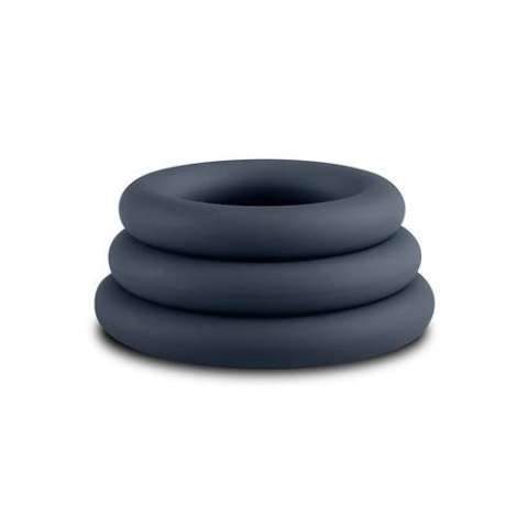 3-Piece Cock Ring Set - Grey 3-Piece Cock Ring Set - Grey