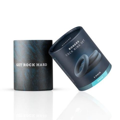 3-Piece Cock Ring Set - Grey 3-Piece Cock Ring Set - Grey
