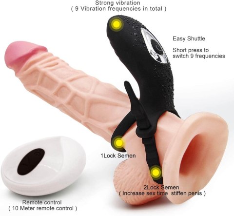 AdjustableDouble cockring with remote AdjustableDouble cockring with remote