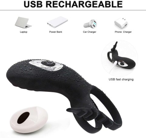 AdjustableDouble cockring with remote AdjustableDouble cockring with remote
