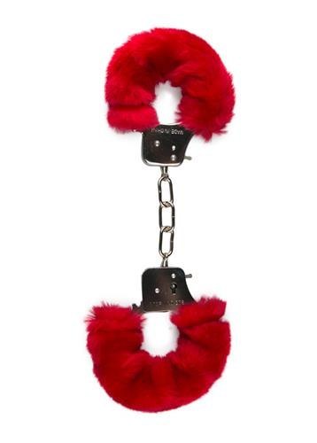 Kajdanki-Furry Handcuffs - Red Kajdanki-Furry Handcuffs - Red