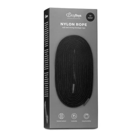 Wiązania-Black Bondage Rope - 10m Wiązania-Black Bondage Rope - 10m