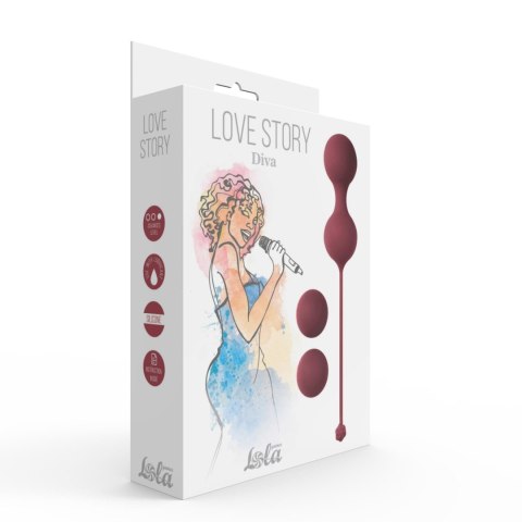 Vaginal balls set Love Story Diva Wine Red Vaginal balls set Love Story Diva Wine Red