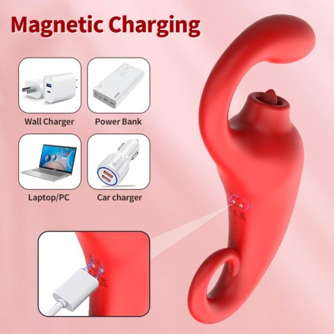 Wibrator-Merfi, 10 vibration functions, 10 frequency tongue licking USB Wibrator-Merfi, 10 vibration functions, 10 frequency tongue licking USB
