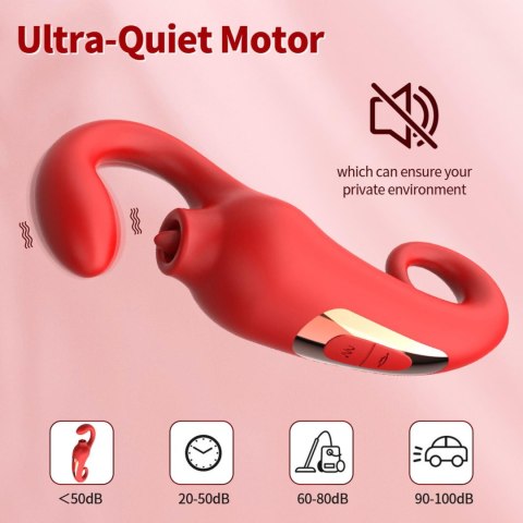 Wibrator-Merfi, 10 vibration functions, 10 frequency tongue licking USB Wibrator-Merfi, 10 vibration functions, 10 frequency tongue licking USB