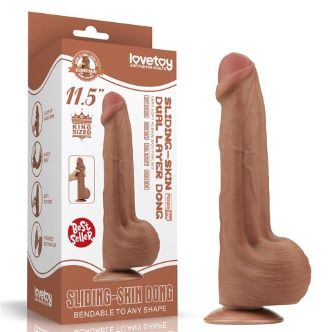 11.5'' King Sized Sliding Skin Dual Layer Dong Brown 11.5'' King Sized Sliding Skin Dual Layer Dong Brown