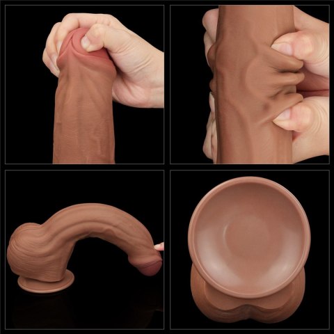 11.5'' King Sized Sliding Skin Dual Layer Dong Brown 11.5'' King Sized Sliding Skin Dual Layer Dong Brown