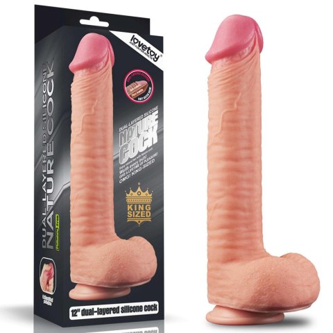 12"" Dual Layered Platinum Silicone Cock 12"" Dual Layered Platinum Silicone Cock