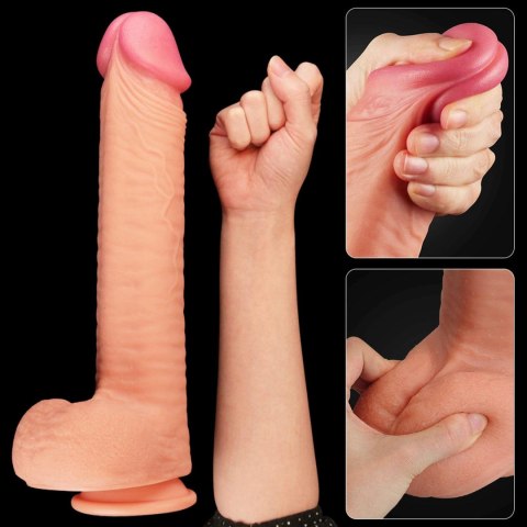 12"" Dual Layered Platinum Silicone Cock 12"" Dual Layered Platinum Silicone Cock