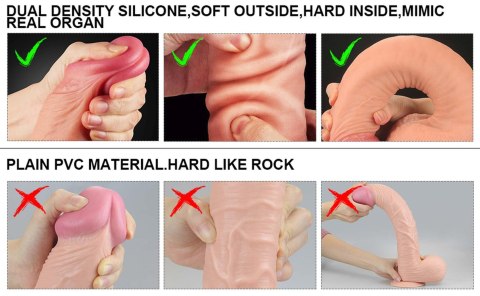 12"" Dual Layered Platinum Silicone Cock 12"" Dual Layered Platinum Silicone Cock
