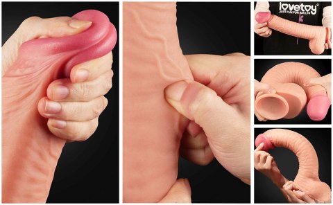12"" Dual Layered Platinum Silicone Cock 12"" Dual Layered Platinum Silicone Cock