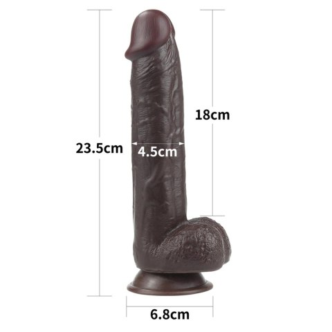 9.0'' Sliding Skin Dual Layer Dong - Black 9.0'' Sliding Skin Dual Layer Dong - Black
