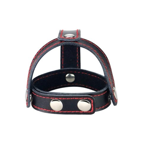 Bondage Fetish TStyle Leather Cockring With Ball Divider Bondage Fetish TStyle Leather Cockring With Ball Divider