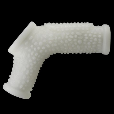 Vibrating Drip Knights Ring with Scrotum Sleeve (White) Vibrating Drip Knights Ring with Scrotum Sleeve (White)