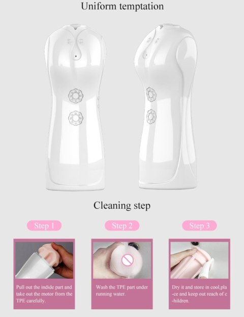 Masturbator - B - Series - Vibrating and Flashing Masturbation Cup USB 7+7 Function / Talk Mode (White) Masturbator - B - Series - Vibrating and Flashing Masturbation Cup USB 7+7 Function / Talk Mode (White)