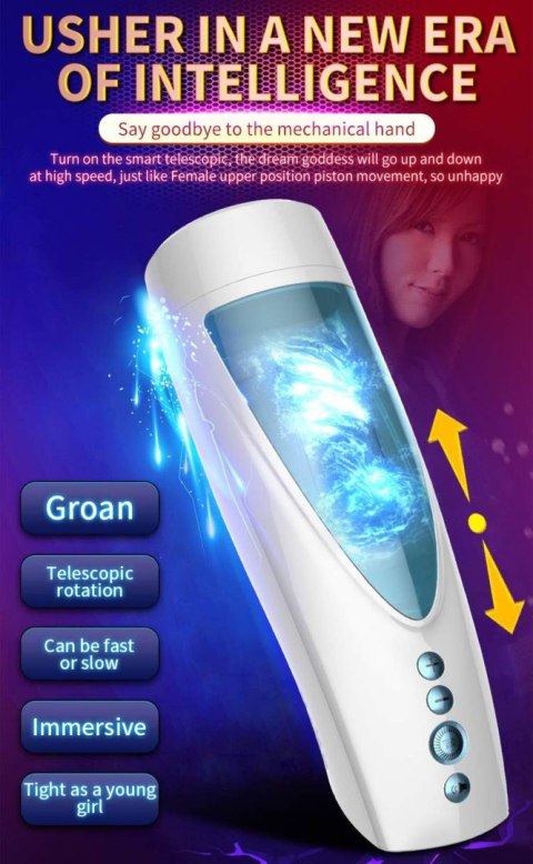 Masturbator-Vibrating, Rotating and Flashing Masturbation USB 10+10 Function / Talk Mode Masturbator-Vibrating, Rotating and Flashing Masturbation USB 10+10 Function / Talk Mode