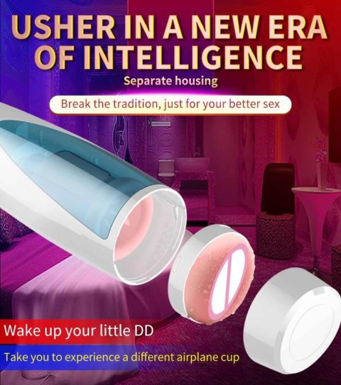 Masturbator-Vibrating, Rotating and Flashing Masturbation USB 10+10 Function / Talk Mode Masturbator-Vibrating, Rotating and Flashing Masturbation USB 10+10 Function / Talk Mode