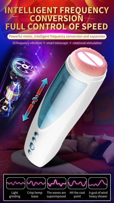 Masturbator-Vibrating, Rotating and Flashing Masturbation USB 10+10 Function / Talk Mode Masturbator-Vibrating, Rotating and Flashing Masturbation USB 10+10 Function / Talk Mode