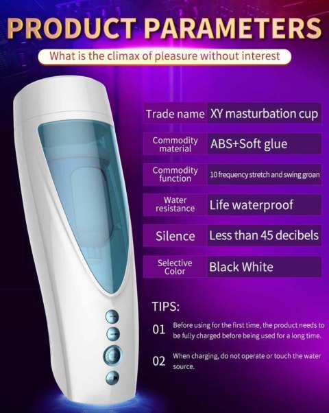 Masturbator-Vibrating, Rotating and Flashing Masturbation USB 10+10 Function / Talk Mode Masturbator-Vibrating, Rotating and Flashing Masturbation USB 10+10 Function / Talk Mode