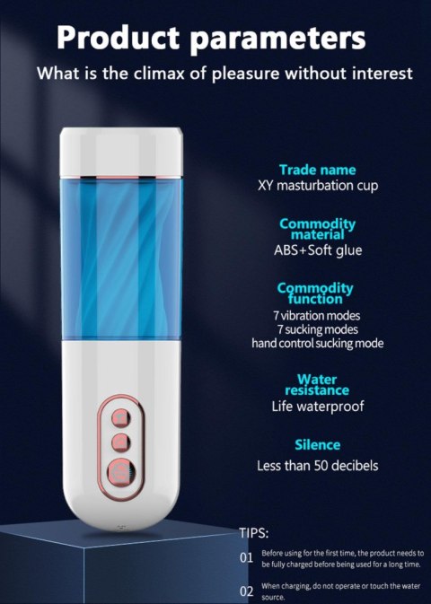 Masturbator-Vibration 7, 7 Sucking modes, Hand Masturbator-Vibration 7, 7 Sucking modes, Hand