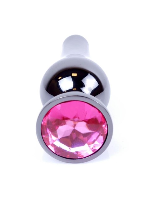 Plug-Jewellery Dark Silver BUTT PLUG- Pink Plug-Jewellery Dark Silver BUTT PLUG- Pink