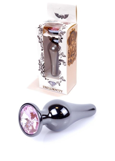 Plug-Jewellery Dark Silver BUTT PLUG- Rose Plug-Jewellery Dark Silver BUTT PLUG- Rose