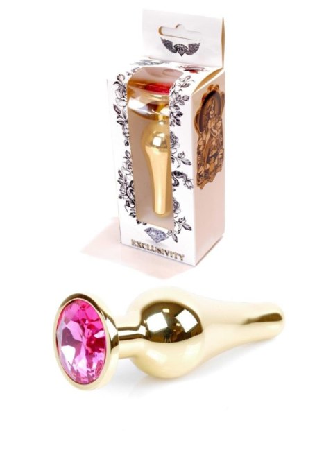 Plug-Jewellery Gold BUTT PLUG- Pink Plug-Jewellery Gold BUTT PLUG- Pink