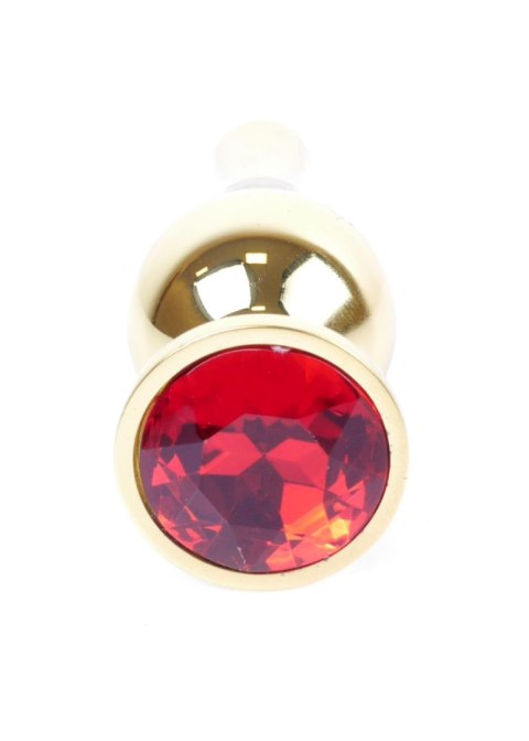 Plug-Jewellery Gold BUTT PLUG- Red Plug-Jewellery Gold BUTT PLUG- Red