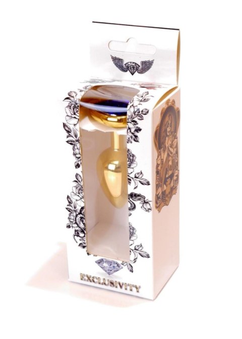 Plug-Jewellery Gold Heart PLUG- Dark Blue Plug-Jewellery Gold Heart PLUG- Dark Blue