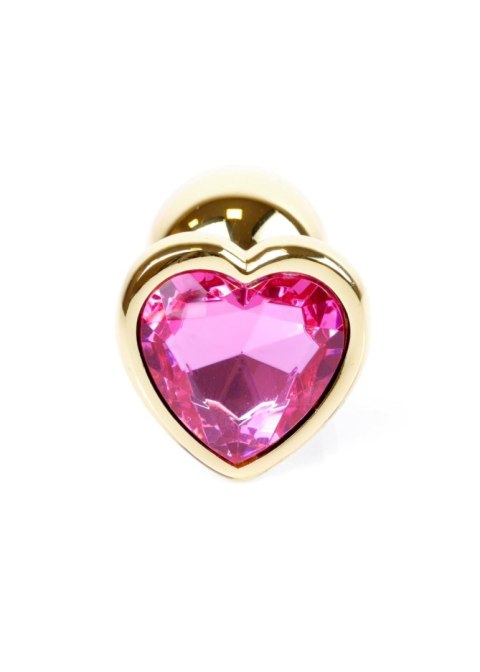 Plug-Jewellery Gold Heart PLUG- Pink Plug-Jewellery Gold Heart PLUG- Pink