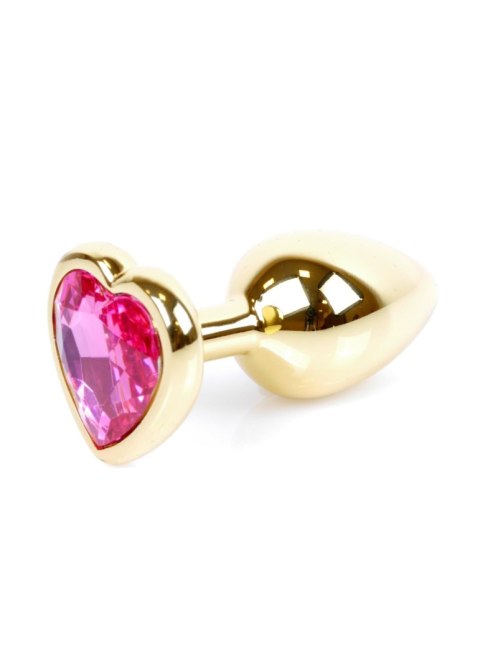Plug-Jewellery Gold Heart PLUG- Pink Plug-Jewellery Gold Heart PLUG- Pink