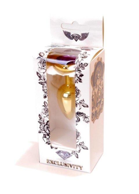Plug-Jewellery Gold Heart PLUG- Purple Plug-Jewellery Gold Heart PLUG- Purple