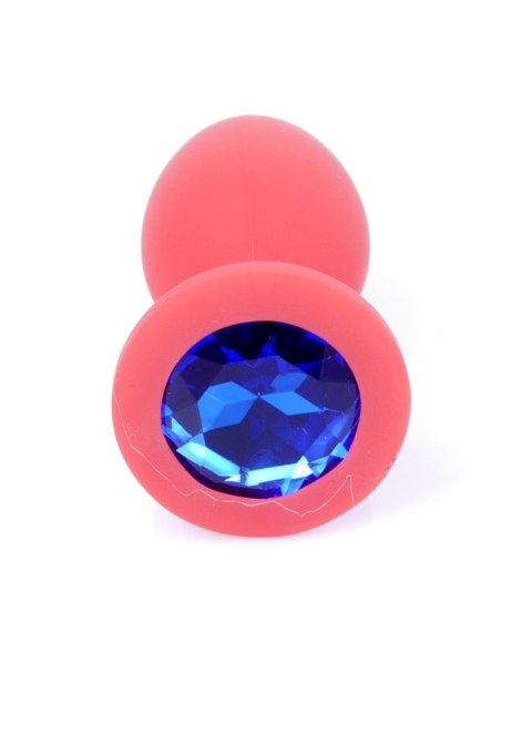 Plug-Jewellery Red Silicon PLUG Small- Blue Diamond Plug-Jewellery Red Silicon PLUG Small- Blue Diamond