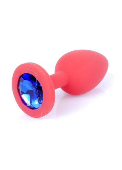 Plug-Jewellery Red Silicon PLUG Small- Blue Diamond Plug-Jewellery Red Silicon PLUG Small- Blue Diamond