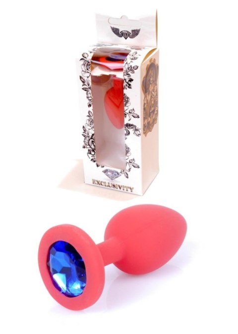 Plug-Jewellery Red Silicon PLUG Small- Blue Diamond Plug-Jewellery Red Silicon PLUG Small- Blue Diamond