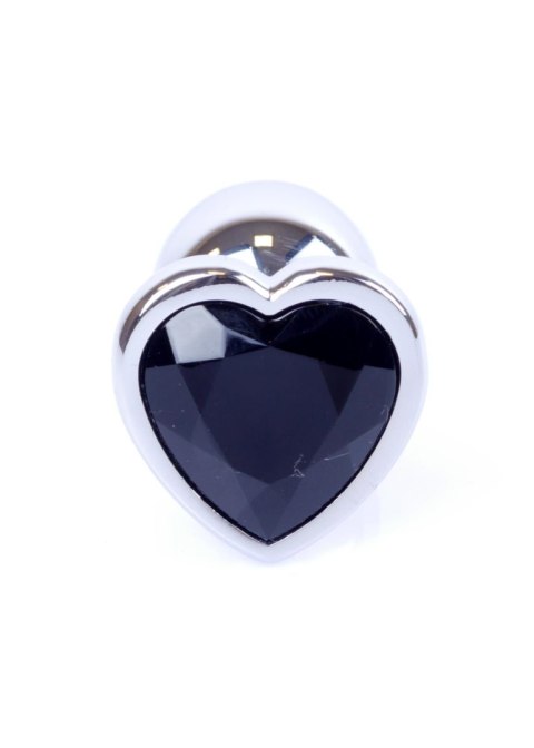 Plug-Jewellery Silver Heart PLUG- Black Plug-Jewellery Silver Heart PLUG- Black