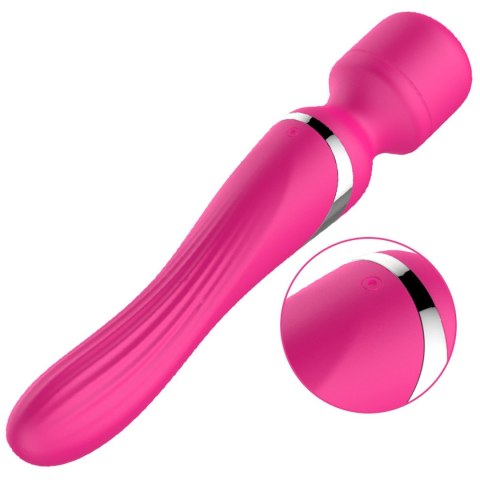 Stymulator - B - Series - Silicone Dual Massager Pulsator USB 7+7 Function (Pink) Stymulator - B - Series - Silicone Dual Massager Pulsator USB 7+7 Function (Pink)