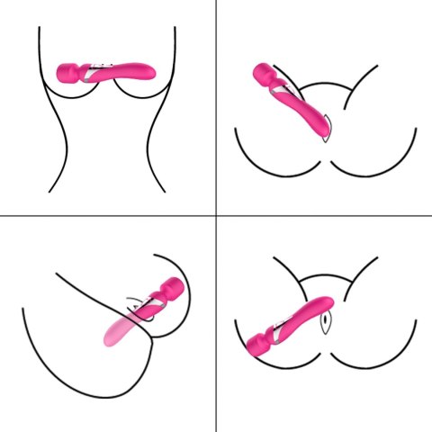 Stymulator - B - Series - Silicone Dual Massager Pulsator USB 7+7 Function (Pink) Stymulator - B - Series - Silicone Dual Massager Pulsator USB 7+7 Function (Pink)