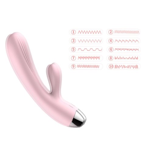Wibrator- B - Series, Silicone Vibrator Pink USB 10 Function / Heating Wibrator- B - Series, Silicone Vibrator Pink USB 10 Function / Heating