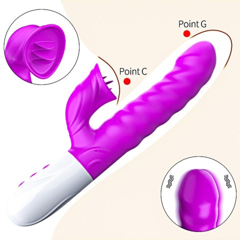 Wibrator-Silicon, Vibrator 7 Function and Heating Mode, PURPLE Wibrator-Silicon, Vibrator 7 Function and Heating Mode, PURPLE