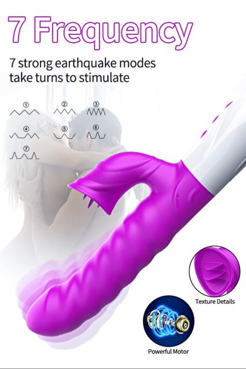 Wibrator-Silicon, Vibrator 7 Function and Heating Mode, PURPLE Wibrator-Silicon, Vibrator 7 Function and Heating Mode, PURPLE
