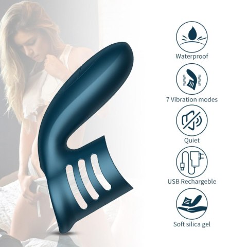 Wibrator-Silicone Ring Blue USB 7 Function Wibrator-Silicone Ring Blue USB 7 Function