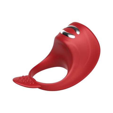 Wibrator-Silicone Ring Red USB 7 Function + Electro stim / remote control Wibrator-Silicone Ring Red USB 7 Function + Electro stim / remote control