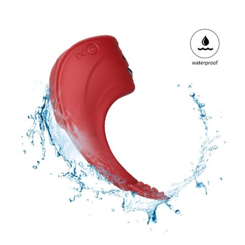 Wibrator-Silicone Ring Red USB 7 Function + Electro stim / remote control Wibrator-Silicone Ring Red USB 7 Function + Electro stim / remote control