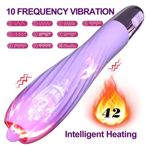 Wibrator-Silicone Vibrator USB, 10 vibration modes, Heating Wibrator-Silicone Vibrator USB, 10 vibration modes, Heating