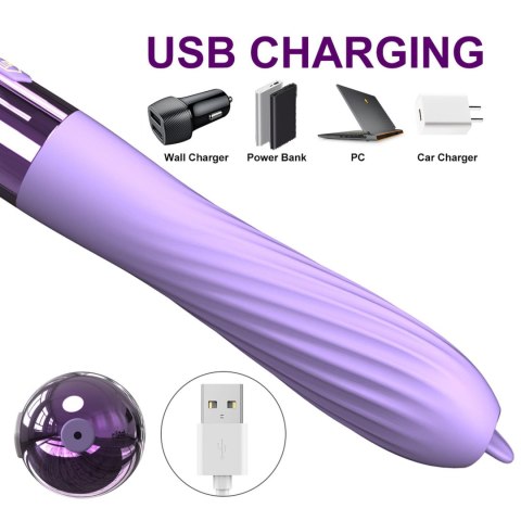 Wibrator-Silicone Vibrator USB, 10 vibration modes, Heating Wibrator-Silicone Vibrator USB, 10 vibration modes, Heating